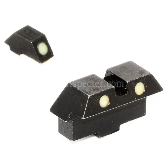 5KU Metal Front Rear Night Sight For Tokyo Marui G17 Series GBB Pistols Airsoft Black