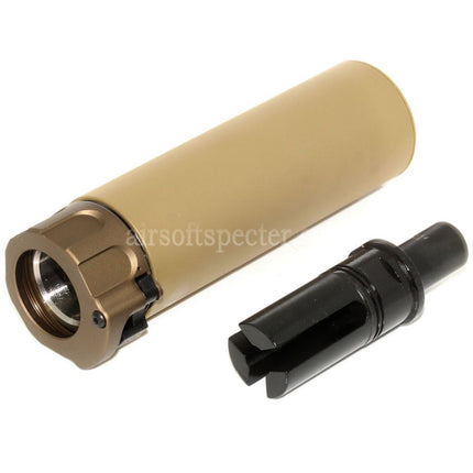 5KU 133mm SOCOM46 Mini Suppressor Silencer with Flash Hider For +12mm CW Clockwise Thread Barrel Rifles Airsoft