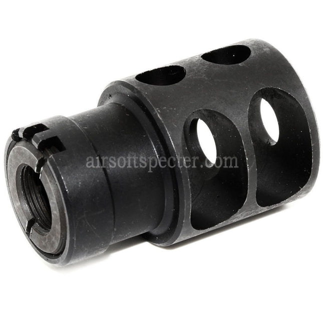 5KU DTK-2 Style Muzzle Brake Flash Hider For -14mm CCW Counter-Clockwise Thread Barrel Rifles Airsoft Black