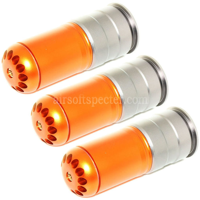 King Arms 3pcs 120rd 40mm Co2 Grenade Gas Cartridge Shell Version III