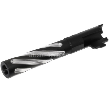 5KU 5 Inches Stainless Steel Tornado Style Spiral Outer Barrel +11mm CW for Tokyo Marui Hi-Capa 5.1 GBB Pistols Airsoft