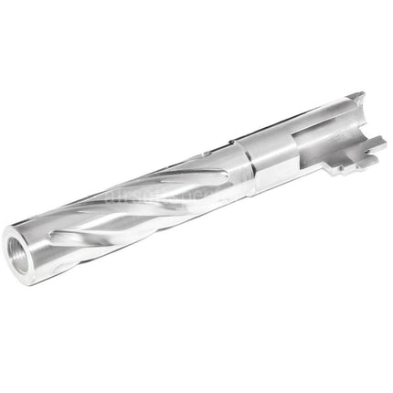 5KU 5 Inches Stainless Steel Tornado Style Spiral Outer Barrel +11mm CW for Tokyo Marui Hi-Capa 5.1 GBB Pistols Airsoft