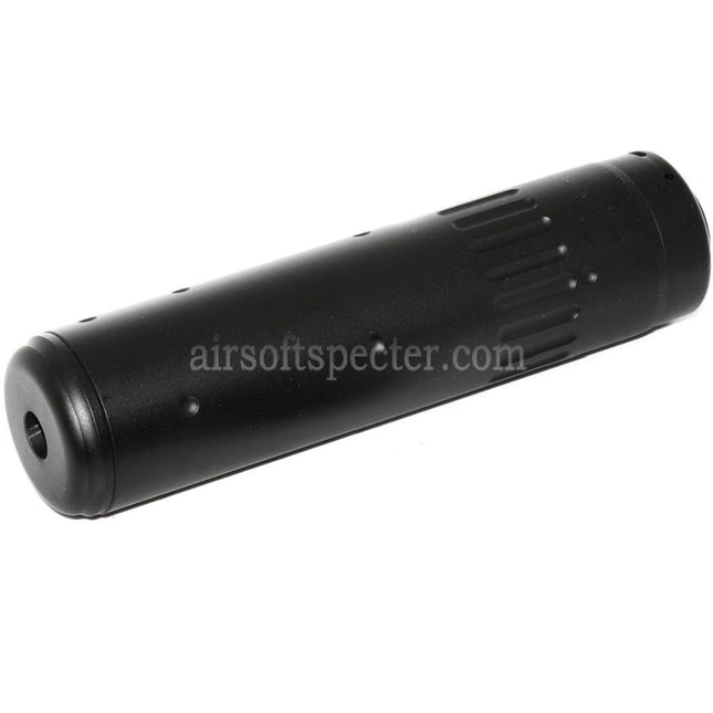 CYMA Silencieux Suppresseur AAC SCAR-SD 5.56 QD 150mm avec cache-flamme pour fusils Airsoft avec filetage antihoraire CCW de 14mm Noir