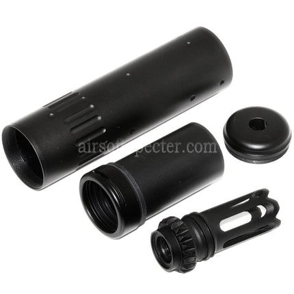 CYMA 150mm AAC SCAR-SD 5.56 QD Silencer Suppressor with Flash Hider For -14mm CCW Counter-Clockwise Thread Barrel Rifles Airsoft Black