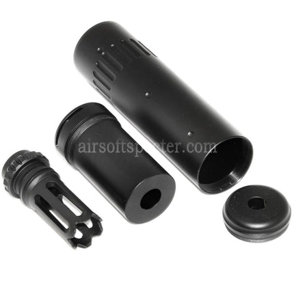 CYMA 150mm AAC SCAR-SD 5.56 QD Silencer Suppressor with Flash Hider For -14mm CCW Counter-Clockwise Thread Barrel Rifles Airsoft Black