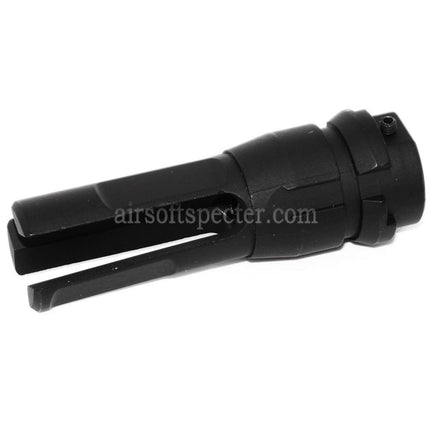 APS 70mm 3-Prong Muzzle Brake Flash Hider For -14mm CCW Counter-Clockwise Thread Barrel Rifles Airsoft Black