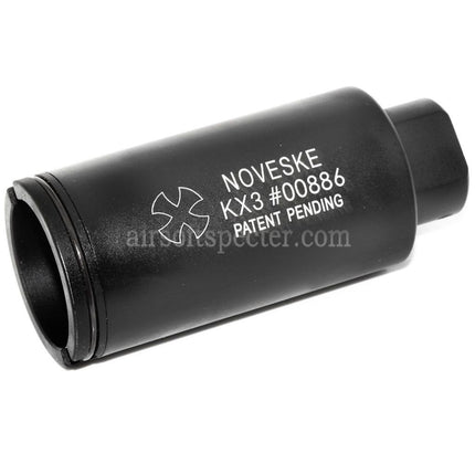 APS EMG Licensed Noveske KX3 Adjustable Sound Amplifier Muzzle Brake Flash Hider For -14mm CCW Counter-Clockwise Thread Barrel Rifles Airsoft Black