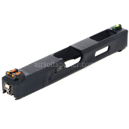 Archives Custom WE (WE-TECH) Outer Barrel Slide Set With Hammer And Front Rear Fiber Optic Sight For AW WE Tokyo Marui G18C GBB Pistols Airsoft