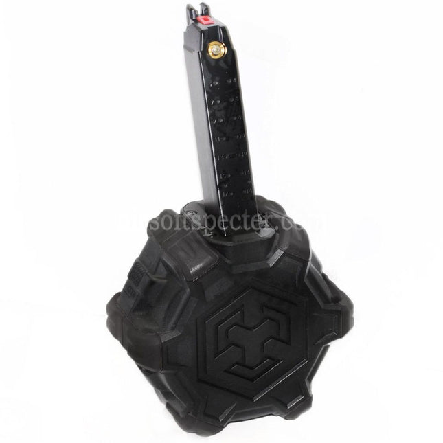 Armorer Works AW Custom 350rd Gas Adaptive Drum Magazine for G17 G18C G-Series GBB Pistols Airsoft
