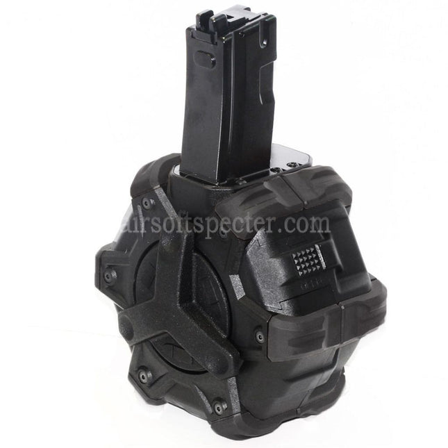 Armorer Works AW Custom 350rd Gas Adaptive Drum Magazine for WE (WE-TECH) AP APACHE MP5 Series GBB Rifles Airsoft