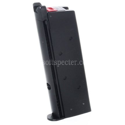 Armorer Works AW 13rd Gas Magazine for AW COMPACT NE10 Series / WE Single Stack Mini 1911 Series GBB Pistols Airsoft Black