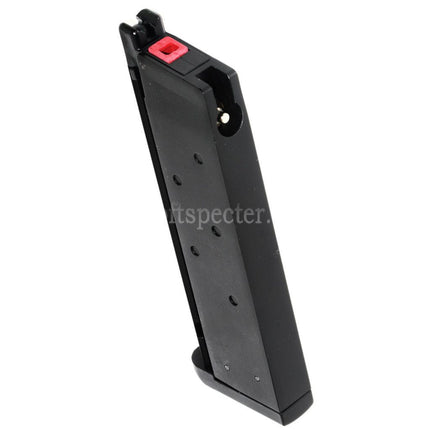 Armorer Works AW 16rd Tactical Gas Magazine for EMG SAI Red / AW NE Series / WE Single Stack 1911 Series GBB Pistols Airsoft Black