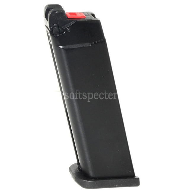Armorer Works AW Chargeur MOS à gaz 27 billes pour culasse Optic Ready Version EMG SAI BLU WE Galaxy AW VX7 VX9 Pistolets GBB Airsoft Séries G17 G19 Noir