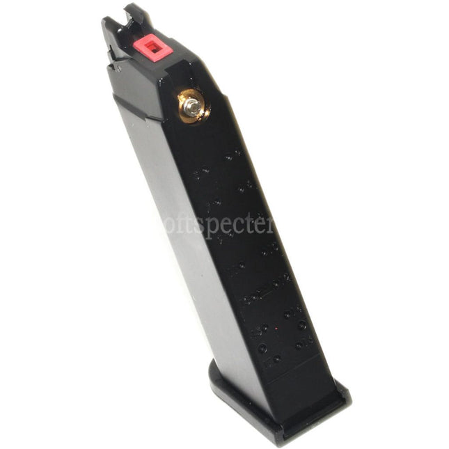 Chargeur de gaz Armorer Works AW 27 billes MOS pour pistolets GBB Airsoft Glock G17 G19 WE AW VX7 VX9 EMG SAI BLU version glissière standard, noir
