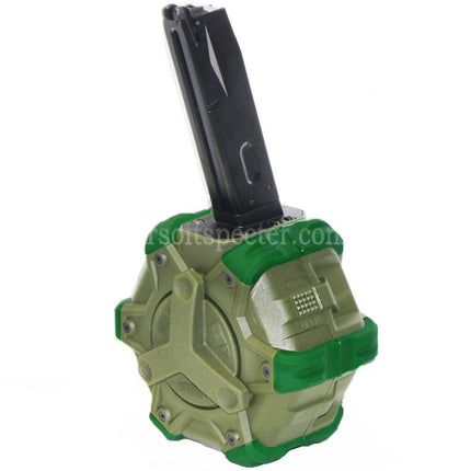WE (WE-TECH) 350rd Gas Drum Magazine for AW MB Series / KJW / WE / Tokyo Marui M9 M92 GBB Pistols Airsoft