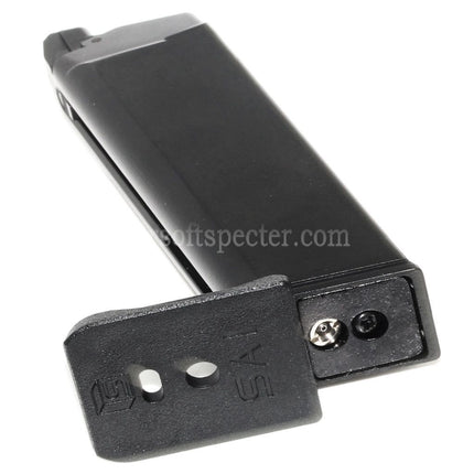 EMG SAI BLU 25rd Gas Magazine for G17 G18C G34 G35 G-Series GBB Pistols Airsoft Black