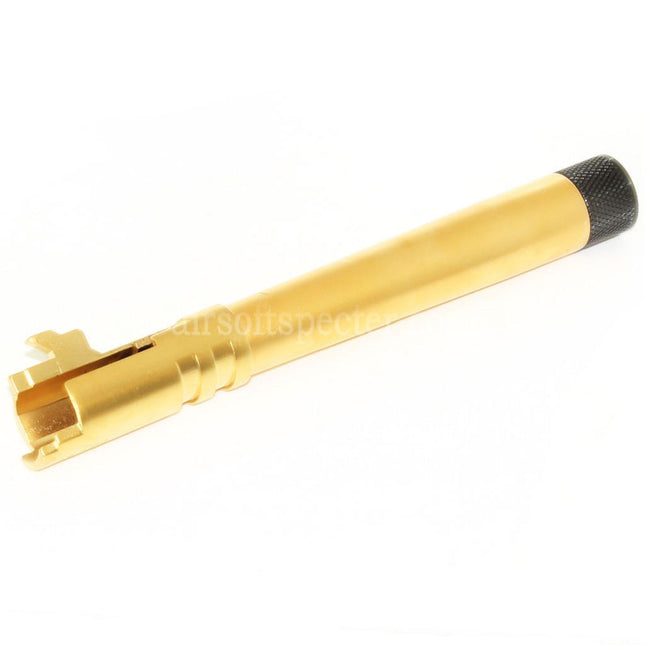 EMG Licensed STI DVC 3-GUN 132mm/138mm Outer Barrel with Barrel Cover for EMG DVC 3-GUN / AW / WE / Tokyo Marui Hi-Capa 5.4 Variants GBB Pistols Airsoft Gold