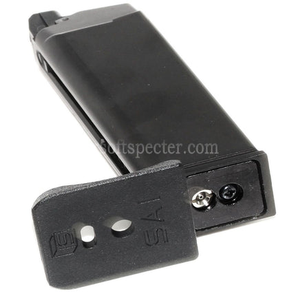 EMG Licensed SAI BLU COMPACT 23rd Gas Magazine for G19 G23 G26 Series GBB Pistols Airsoft Black
