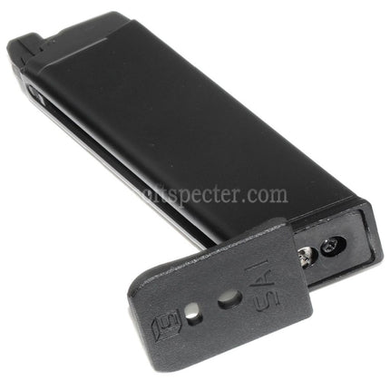 EMG SAI BLU 25rd MOS Gas Magazine for Optic Ready Slide Version EMG SAI BLU STANDARD COMPACT / WE Galaxy / AW VX7 VX9 G17 G19 Series GBB Pistols Airsoft Black