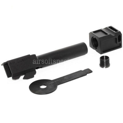 Armorer Works AW VX Outer Barrel Kit with Compensator MOD-1 for AW VX9 Series / EMG SAI BLU COMPACT / Tokyo Marui / WE G19 GBB Pistols Airsoft