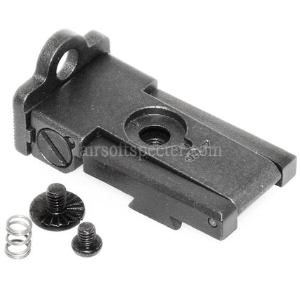 Armorer Works AW HX22 Ensemble de Mire Arrière type Œilleton/Ghost Ring pour Pistolets GBB Airsoft Séries AW WE Tokyo Marui Hi-Capa Noir