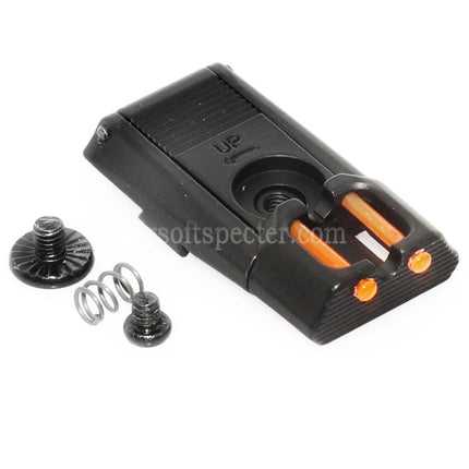 Armorer Works AW HX Fiber Optic Adjustable Rear Sight For AW WE Tokyo Marui Hi-Capa Series GBB Pistols Airsoft