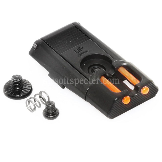 Armorer Works AW HX Fiber Optic Adjustable Rear Sight For AW WE Tokyo Marui Hi-Capa Series GBB Pistols Airsoft