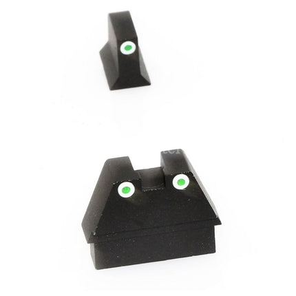 Armorer Works AW HX Suppressor Height Sights For EMG SAI BLU, ISSC M22, Lonewolf, ZEV, G&P Custom, P80, WE, AW, Tokyo Marui G17 G18C Series GBB Pistols Airsoft Black