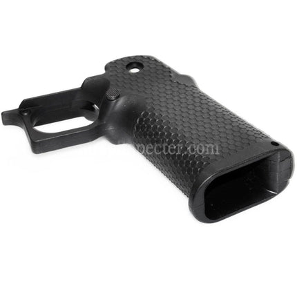 Armorer Works AW HX #2 Poignée pistolet hexagonale pour pistolets GBB Airsoft noirs des séries EMG AW WE Tokyo Marui Hi-Capa