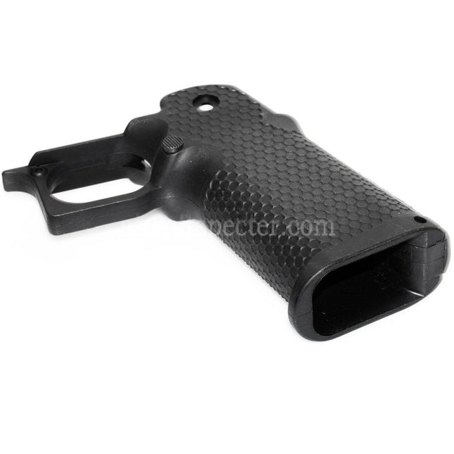 Armorer Works AW HX #2 Poignée pistolet hexagonale pour pistolets GBB Airsoft noirs des séries EMG AW WE Tokyo Marui Hi-Capa