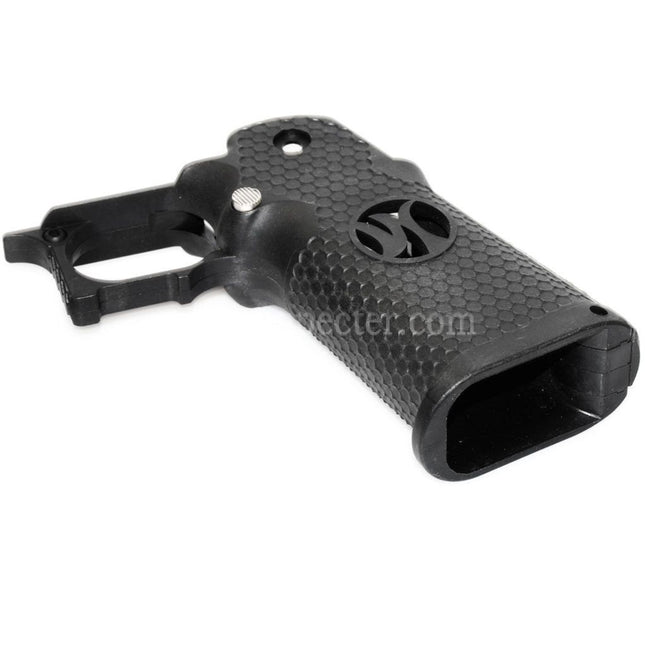 Poignée pistolet hexagonale Armorer Works AW HX #3 pour pistolets GBB Airsoft EMG AW WE Tokyo Marui Hi-Capa Noir