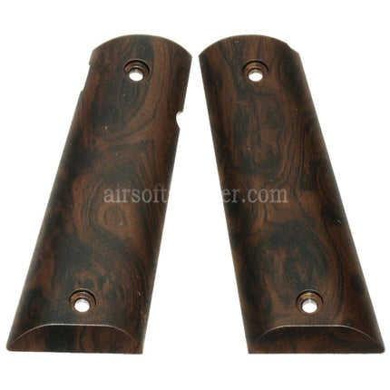 Armorer Works AW Imitation Wood Grip Cover For BELL ARMY AW WE KJ Tokyo Marui M1911 M.E.U SERIES 70 M45A1 WARRIOR GBB Pistols Airsoft Dark Brown