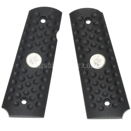 WE (WE-TECH) Knight Hawk Plastic Grip Cover For DOUBLE BELL ARMY AW WE KJ Tokyo Marui M1911 M.E.U SERIES 70 M45A1 WARRIOR GBB Pistols Airsoft Black