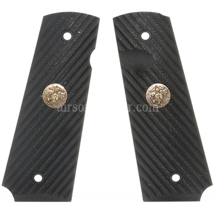 WE (WE-TECH) Wilson Combat Plastic Grip Cover For DOUBLE BELL ARMY AW WE KJ Tokyo Marui M1911 M.E.U SERIES 70 M45A1 WARRIOR GBB Pistols Airsoft Black