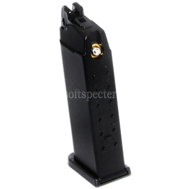 Chargeur de gaz WE (WE-TECH) 23e MOS pour pistolets GBB Airsoft noirs de la série EMG SAI BLU COMPACT WE AW VX9 G19 à glissière Optic Ready