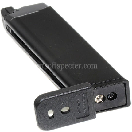 Chargeur à gaz 27 billes WE (WE-TECH) MOS pour version Optic Ready EMG SAI BLU WE Galaxy AW VX7 VX9 G17 G19 Series GBB Airsoft Noir