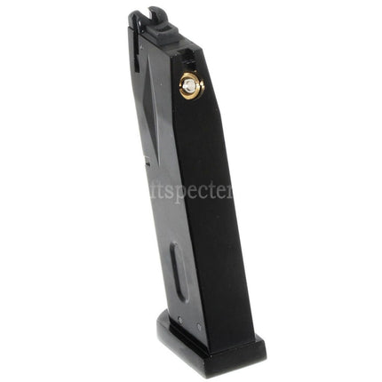 WE (WE-TECH) 26rd Gas Magazine for AW MB Series / KJW / Tokyo Marui / WE 902 M9 M92 Series GBB Pistols Airsoft Black
