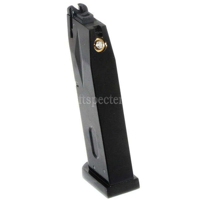 WE (WE-TECH) 26rd Gas Magazine for AW MB Series / KJW / Tokyo Marui / WE 902 M9 M92 Series GBB Pistols Airsoft Black