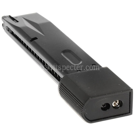 WE (WE-TECH) 30rd Burton Bio Extended Gas Magazine for AW MB Series / KJW / Tokyo Marui / WE 902 M9 M92 Series GBB Pistols Airsoft Black