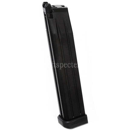 WE (WE-TECH) Chargeur de gaz long étendu 50 billes pour pistolets GBB Hi-Capa Airsoft Noir