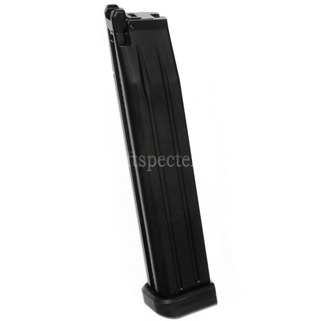 WE (WE-TECH) Chargeur de gaz long étendu 50 billes pour pistolets GBB Hi-Capa Airsoft Noir