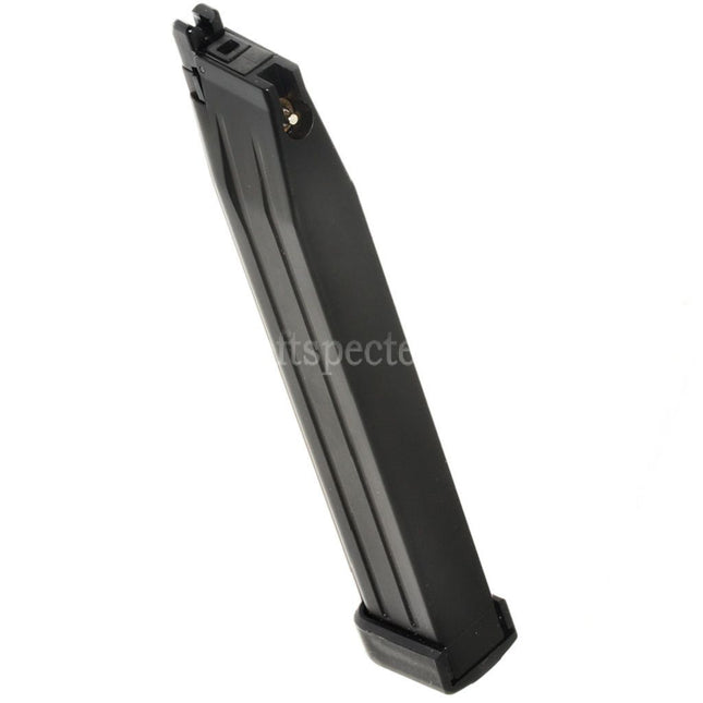 WE (WE-TECH) Chargeur de gaz long étendu 50 billes pour pistolets GBB Hi-Capa Airsoft Noir
