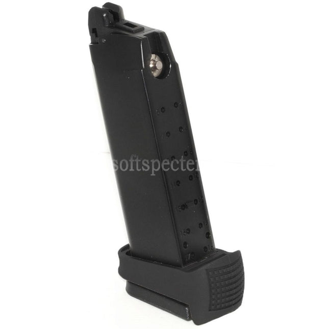 WE (WE-TECH) 25rd Co2 Magazine Valve Key Grip Extension Set for G17 G18C G34 G35 G-Series GBB Pistols Airsoft Black