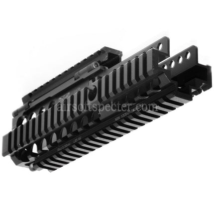 WE (WE-TECH) Garde-main RIS RAS CNC Aluminium 227mm sous licence Daniel Defense ISGK Madbull pour Répliques Airsoft WE L85 GBB Noir