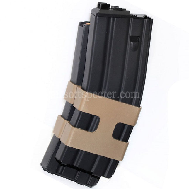 WE (WE-TECH) Chargeur double à gaz 80 billes pour répliques airsoft WE Open Bolt L85 / SCAR-L / R5C / T65 / HK416 / AR M4 M16 GBB Noir