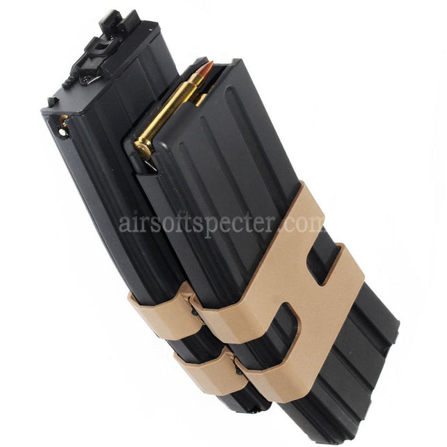WE (WE-TECH) Chargeur double à gaz 80 billes pour répliques airsoft WE Open Bolt L85 / SCAR-L / R5C / T65 / HK416 / AR M4 M16 GBB Noir