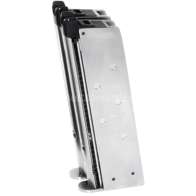 Chargeur de gaz 32 billes WE (WE-TECH) à double canon pour pistolets airsoft GBB AW MX Series / WE Double Barrel 1911 Series