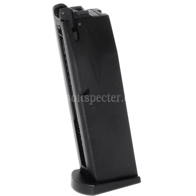 Chargeur Co2 WE (WE-TECH) 26 billes pour pistolets GBB AW série MB / KJW / Tokyo Marui / WE 902 M9 M92 Airsoft Noir