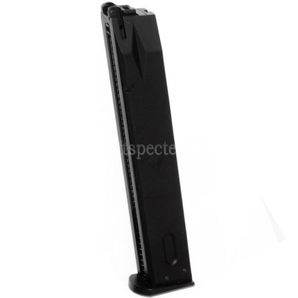 WE (WE-TECH) 50rd Extended Long Gas Magazine for AW MB Series / KJW / Tokyo Marui / WE M9 M92 GBB Pistols Airsoft Black