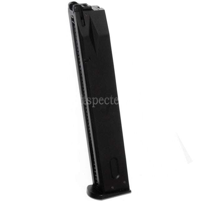 Chargeur de gaz long étendu WE (WE-TECH) 50 billes pour pistolets GBB Airsoft M9 M92 AW MB Series / KJW / Tokyo Marui / WE Noir